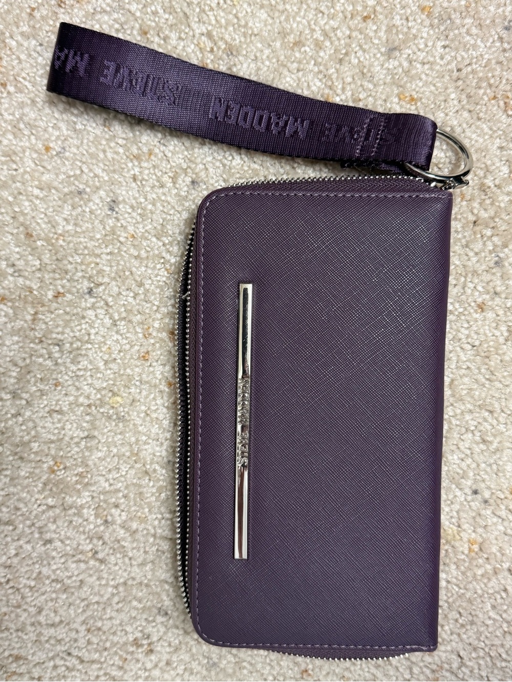 Steve Madden Purple Zip-Around Wristlet Wallet